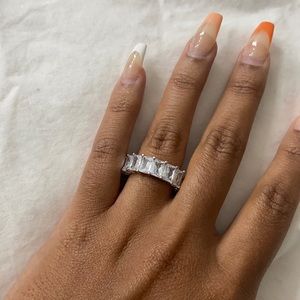Baguette crystal ring